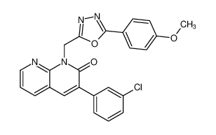 3-(3-chlorophenyl)-1-((5-(4-methoxyphenyl)-1,3,4-oxadiazol-2-yl)methyl)-1,8-naphthyridin-2(1H)-one CAS:799292-53-8 manufacturer & supplier