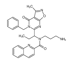 N-(3-aminopropyl)-N-(1-(5-benzyl-3-methyl-4-oxo-4,5-dihydroisoxazolo[5,4-d]pyrimidin-6-yl)propyl)quinoline-2-carboxamide CAS:799295-64-0 manufacturer & supplier