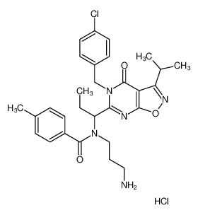 N-(3-aminopropyl)-N-(1-(5-(4-chlorobenzyl)-3-isopropyl-4-oxo-4,5-dihydroisoxazolo[5,4-d]pyrimidin-6-yl)propyl)-4-methylbenzamide hydrochloride CAS:799295-86-6 manufacturer & supplier