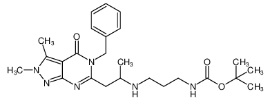 tert-butyl (3-((1-(5-benzyl-2,3-dimethyl-4-oxo-4,5-dihydro-2H-pyrazolo[3,4-d]pyrimidin-6-yl)propan-2-yl)amino)propyl)carbamate CAS:799295-97-9 manufacturer & supplier