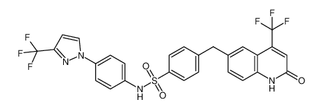 4-((2-oxo-4-(trifluoromethyl)-1,2-dihydroquinolin-6-yl)methyl)-N-(4-(3-(trifluoromethyl)-1H-pyrazol-1-yl)phenyl)benzenesulfonamide CAS:799298-50-3 manufacturer & supplier