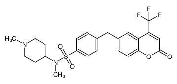 N-methyl-N-(1-methylpiperidin-4-yl)-4-((2-oxo-4-(trifluoromethyl)-2H-chromen-6-yl)methyl)benzenesulfonamide CAS:799298-97-8 manufacturer & supplier