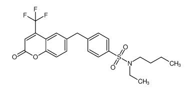 N-butyl-N-ethyl-4-((2-oxo-4-(trifluoromethyl)-2H-chromen-6-yl)methyl)benzenesulfonamide CAS:799299-00-6 manufacturer & supplier