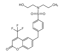 N-(2-hydroxyethyl)-4-((2-oxo-4-(trifluoromethyl)-2H-chromen-6-yl)methyl)-N-propylbenzenesulfonamide CAS:799299-03-9 manufacturer & supplier