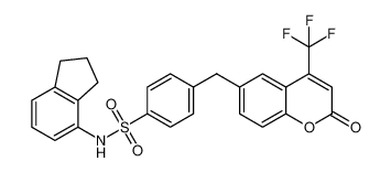 N-(2,3-dihydro-1H-inden-4-yl)-4-((2-oxo-4-(trifluoromethyl)-2H-chromen-6-yl)methyl)benzenesulfonamide CAS:799299-29-9 manufacturer & supplier