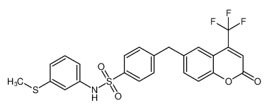 N-(3-(methylthio)phenyl)-4-((2-oxo-4-(trifluoromethyl)-2H-chromen-6-yl)methyl)benzenesulfonamide CAS:799299-35-7 manufacturer & supplier