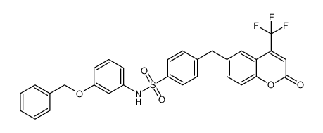 N-(3-(benzyloxy)phenyl)-4-((2-oxo-4-(trifluoromethyl)-2H-chromen-6-yl)methyl)benzenesulfonamide CAS:799299-53-9 manufacturer & supplier