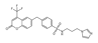 N-(3-(1H-imidazol-1-yl)propyl)-4-((2-oxo-4-(trifluoromethyl)-2H-chromen-6-yl)methyl)benzenesulfonamide CAS:799299-75-5 manufacturer & supplier