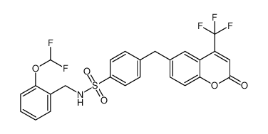 N-(2-(difluoromethoxy)benzyl)-4-((2-oxo-4-(trifluoromethyl)-2H-chromen-6-yl)methyl)benzenesulfonamide CAS:799300-00-8 manufacturer & supplier