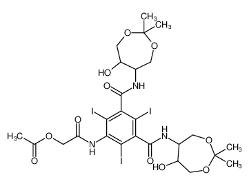 2-((3,5-bis((6-hydroxy-2,2-dimethyl-1,3-dioxepan-5-yl)carbamoyl)-2,4,6-triiodophenyl)amino)-2-oxoethyl acetate CAS:79944-39-1 manufacturer & supplier