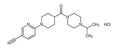 6-(4-(4-isopropylpiperazine-1-carbonyl)piperidin-1-yl)nicotinonitrile hydrochloride CAS:799557-88-3 manufacturer & supplier