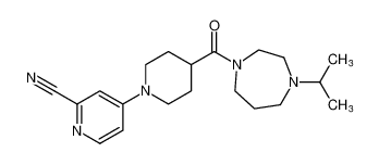 4-(4-(4-isopropyl-1,4-diazepane-1-carbonyl)piperidin-1-yl)picolinonitrile CAS:799558-99-9 manufacturer & supplier