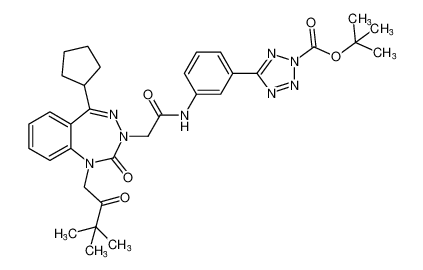 tert-butyl 5-(3-(2-(5-cyclopentyl-1-(3,3-dimethyl-2-oxobutyl)-2-oxo-1,2-dihydro-3H-benzo[e][1,2,4]triazepin-3-yl)acetamido)phenyl)-2H-tetrazole-2-carboxylate CAS:799560-96-6 manufacturer & supplier