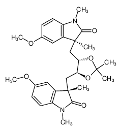 (3S)-5-methoxy-3-[((4S,5S)-5-{[(3S)-5-methoxy-1,3-dimethyl-2-oxo-1,3-dihydro-2H-indol-3-yl]methyl}-2,2-dimethyl-1,3-dioxolan-4-yl)methyl]-1,3-dimethyl-1,3-dihydro-2H-indol-2-one CAS:799561-17-4 manufacturer & supplier