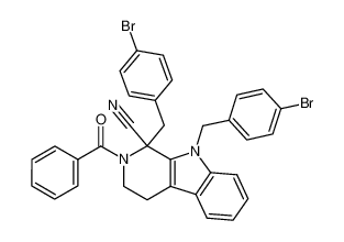 2-Benzoyl-1,9-bis-(4-bromo-benzyl)-2,3,4,9-tetrahydro-1H-β-carboline-1-carbonitrile CAS:79960-29-5 manufacturer & supplier