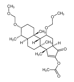 Acetic acid (3R,4S,5S,8S,9S,10S,11R,13R,14S)-3,11-bis-methoxymethoxy-4,8,10,14-tetramethyl-17-oxo-2,3,4,5,6,7,8,9,10,11,12,13,14,17-tetradecahydro-1H-cyclopenta[a]phenanthren-16-yl ester CAS:79971-05-4 manufacturer & supplier