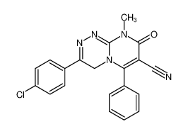 3-(4-chlorophenyl)-9-methyl-8-oxo-6-phenyl-8,9-dihydro-4H-pyrimido[2,1-c][1,2,4]triazine-7-carbonitrile CAS:799796-62-6 manufacturer & supplier