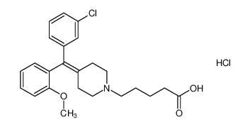 5-(4-((3-chlorophenyl)(2-methoxyphenyl)methylene)piperidin-1-yl)pentanoic acid hydrochloride CAS:799827-31-9 manufacturer & supplier