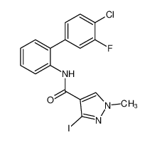 N-(4'-chloro-3'-fluoro-[1,1'-biphenyl]-2-yl)-3-iodo-1-methyl-1H-pyrazole-4-carboxamide CAS:799835-10-2 manufacturer & supplier