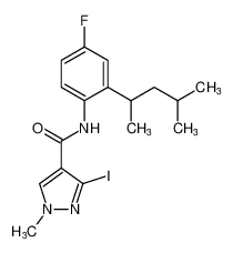 N-(4-fluoro-2-(4-methylpentan-2-yl)phenyl)-3-iodo-1-methyl-1H-pyrazole-4-carboxamide CAS:799835-26-0 manufacturer & supplier