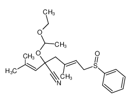 2-(1-ethoxyethoxy)-4-methyl-2-(2-methylprop-1-en-1-yl)-6-(phenylsulfinyl)hex-4-enenitrile CAS:79998-83-7 manufacturer & supplier