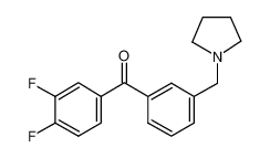 (3,4-difluorophenyl)-[3-(pyrrolidin-1-ylmethyl)phenyl]methanone CAS:898770-88-2 manufacturer & supplier