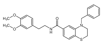 4-benzyl-N-(3,4-dimethoxyphenethyl)-3,4-dihydro-2H-benzo[b][1,4]thiazine-6-carboxamide CAS:899425-21-9 manufacturer & supplier