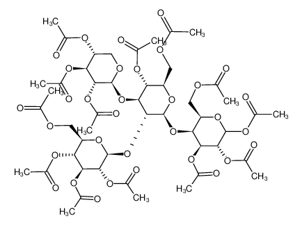 acetic acid 2-acetoxymethyl-6-(4,5,6-triacetoxy-2-acetoxymethyl-tetrahydro-pyran-3-yloxy)-5-(3,4,5-triacetoxy-6-acetoxymethyl-tetrahydro-pyran-2-yloxy)-4-(3,4,5-triacetoxy-tetrahydro-pyran-2-yloxy)-tetrahydro-pyran-3-yl ester CAS:899432-48-5