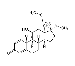 (8S,9R,10S,11S,13S,14S)-9-fluoro-11-hydroxy-10,13-dimethyl-17-(methylthio)-17-(((methylthio)methyl)thio)-6,7,8,9,10,11,12,13,14,15,16,17-dodecahydro-3H-cyclopenta[a]phenanthren-3-one CAS:89948-31-2 manufacturer & supplier