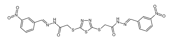 2,2'-((1,3,4-thiadiazole-2,5-diyl)bis(sulfanediyl))bis(N'-(3-nitrobenzylidene)acetohydrazide) CAS:899605-46-0 manufacturer & supplier