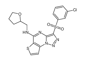 3-((3-chlorophenyl)sulfonyl)-N-((tetrahydrofuran-2-yl)methyl)thieno[2,3-e][1,2,3]triazolo[1,5-a]pyrimidin-5-amine CAS:899723-77-4 manufacturer & supplier