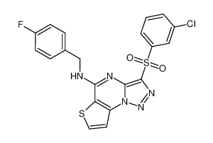 3-(3-chlorophenylsulfonyl)-N-(4-fluorobenzyl)thieno[2,3-e][1,2,3]triazolo[1,5-a]pyrimidin-5-amine CAS:899723-79-6 manufacturer & supplier