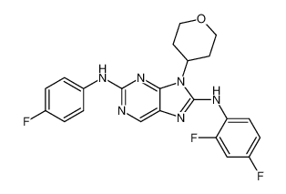 N8-(2,4-difluorophenyl)-N2-(4-fluorophenyl)-9-(tetrahydro-2H-pyran-4-yl)-9H-purine-2,8-diamine CAS:899802-04-1 manufacturer & supplier