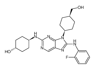 (1R,4r)-4-((8-((2-fluorophenyl)amino)-9-((1s,4S)-4-(hydroxymethyl)cyclohexyl)-9H-purin-2-yl)amino)cyclohexan-1-ol CAS:899802-17-6 manufacturer & supplier