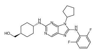 ((1r,4r)-4-((9-cyclopentyl-8-((2,6-difluorophenyl)amino)-9H-purin-2-yl)amino)cyclohexyl)methanol CAS:899802-42-7 manufacturer & supplier