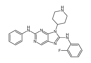 9H-Purine-2,8-diamine, N8-(2-fluorophenyl)-N2-phenyl-9-(4-piperidinyl)- CAS:899802-62-1 manufacturer & supplier