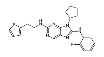 9-cyclopentyl-N8-(2-fluorophenyl)-N2-(2-(thiophen-2-yl)ethyl)-9H-purine-2,8-diamine CAS:899802-95-0 manufacturer & supplier