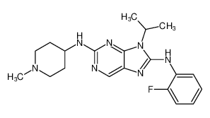 N8-(2-fluorophenyl)-9-isopropyl-N2-(1-methylpiperidin-4-yl)-9H-purine-2,8-diamine CAS:899802-98-3 manufacturer & supplier