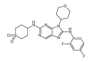 4-((8-((2,4-difluorophenyl)amino)-9-(tetrahydro-2H-pyran-4-yl)-9H-purin-2-yl)amino)tetrahydro-2H-thiopyran 1,1-dioxide CAS:899804-08-1 manufacturer & supplier