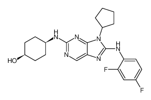 (1s,4s)-4-((9-cyclopentyl-8-((2,4-difluorophenyl)amino)-9H-purin-2-yl)amino)cyclohexan-1-ol CAS:899804-39-8 manufacturer & supplier