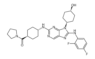 ((1R,4r)-4-((8-((2,4-difluorophenyl)amino)-9-((1s,4S)-4-hydroxycyclohexyl)-9H-purin-2-yl)amino)cyclohexyl)(pyrrolidin-1-yl)methanone CAS:899804-87-6 manufacturer & supplier