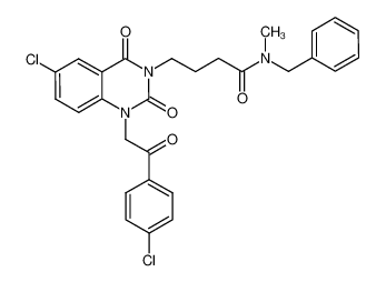 N-benzyl-4-{6-chloro-1-[2-(4-chloro-phenyl)-2-oxo-ethyl]-2,4-dioxo-1,4-dihydro-2H-quinazolin-3-yl}-N-methyl-butyramide CAS:899921-02-9 manufacturer & supplier