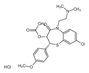 Acetic acid (2R,3R)-8-chloro-5-(2-dimethylamino-ethyl)-2-(4-methoxy-phenyl)-4-oxo-2,3,4,5-tetrahydro-benzo[b][1,4]thiazepin-3-yl ester; hydrochloride CAS:96125-24-5 manufacturer & supplier