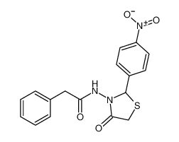 Benzeneacetamide, N-[2-(4-nitrophenyl)-4-oxo-3-thiazolidinyl]- CAS:96145-25-4 manufacturer & supplier