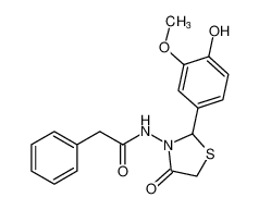 N-(2-(4-hydroxy-3-methoxyphenyl)-4-oxothiazolidin-3-yl)-2-phenylacetamide CAS:96145-29-8 manufacturer & supplier