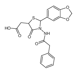 2-(2-(benzo[d][1,3]dioxol-5-yl)-4-oxo-3-(2-phenylacetamido)thiazolidin-5-yl)acetic acid CAS:96145-41-4 manufacturer & supplier