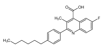 4-Quinolinecarboxylic acid, 6-fluoro-2-(4-hexylphenyl)-3-methyl- CAS:96187-33-6 manufacturer & supplier