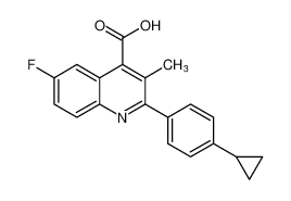 4-Quinolinecarboxylic acid, 2-(4-cyclopropylphenyl)-6-fluoro-3-methyl- CAS:96201-34-2 manufacturer & supplier