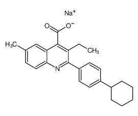 sodium 2-(4-cyclohexylphenyl)-3-ethyl-6-methylquinoline-4-carboxylate CAS:96201-75-1 manufacturer & supplier