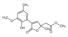 methyl 2-(4-(2-hydroxy-3-methoxy-5-methylphenyl)-2-methyl-5-oxo-2,5-dihydrofuran-2-yl)acetate CAS:96203-31-5 manufacturer & supplier